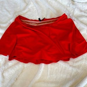 Torrid Size 2 Red high waist Swim Skirt